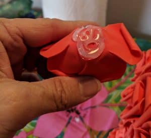 gluing on a rose